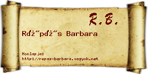 Répás Barbara névjegykártya